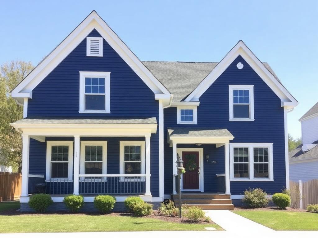 Peeling clapboard scraped, primed and fully repainted — after