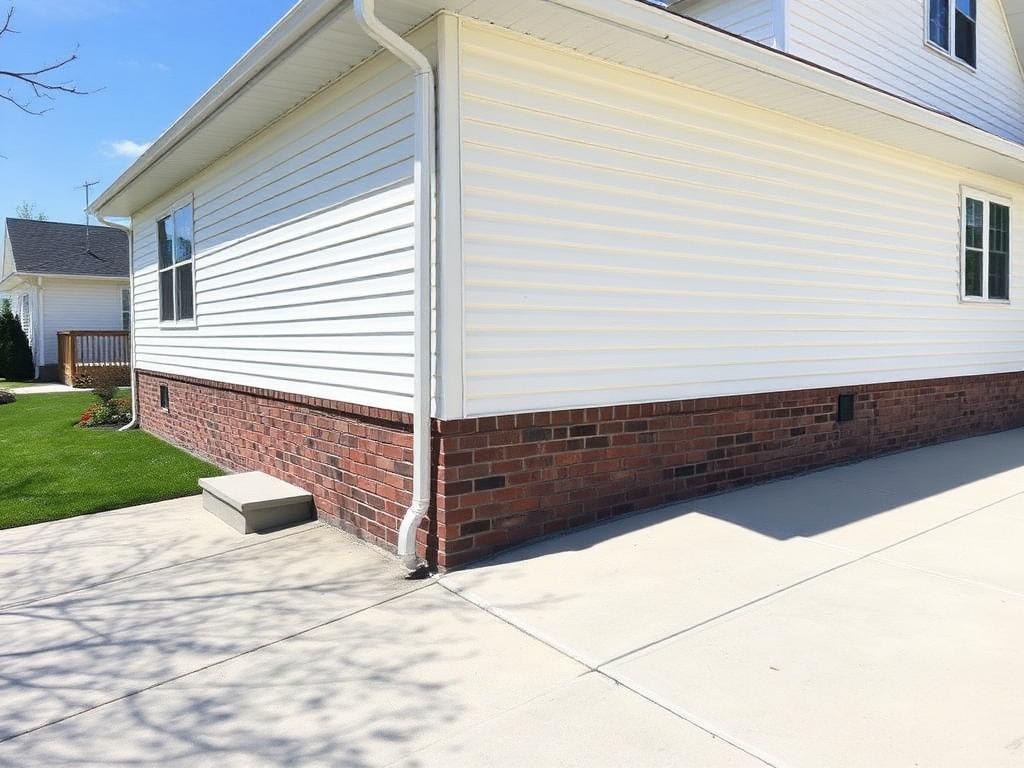 Algae-streaked siding and walkway soft-washed clean — after
