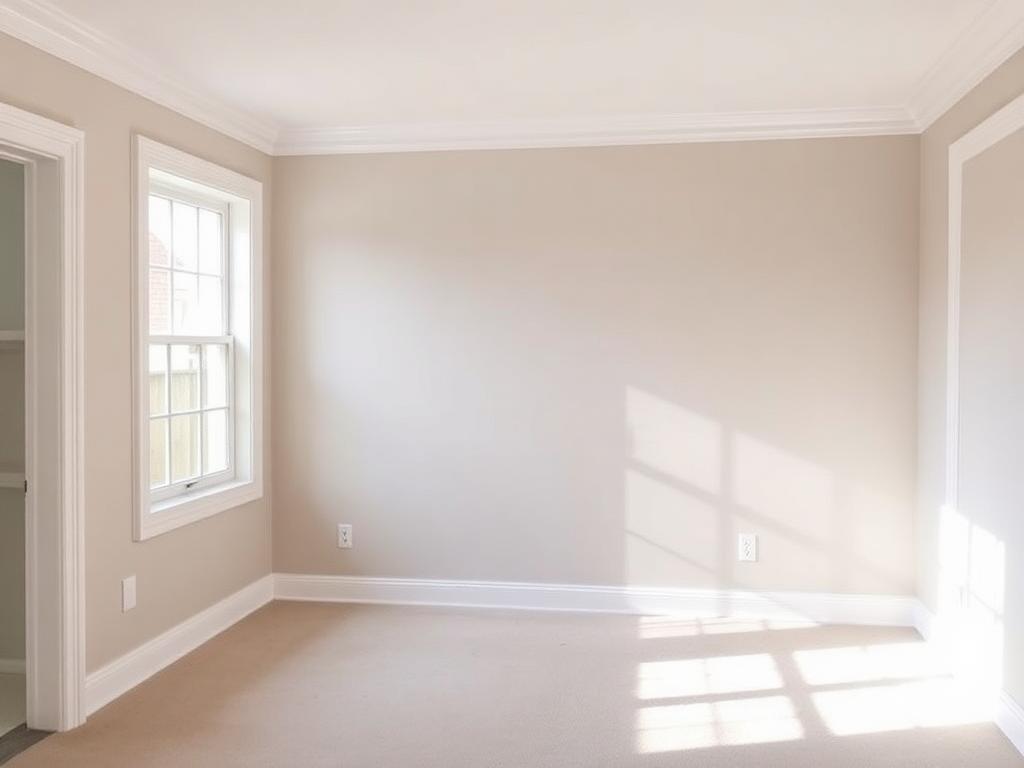 Old wallpaper removed, walls skim-coated and painted — after